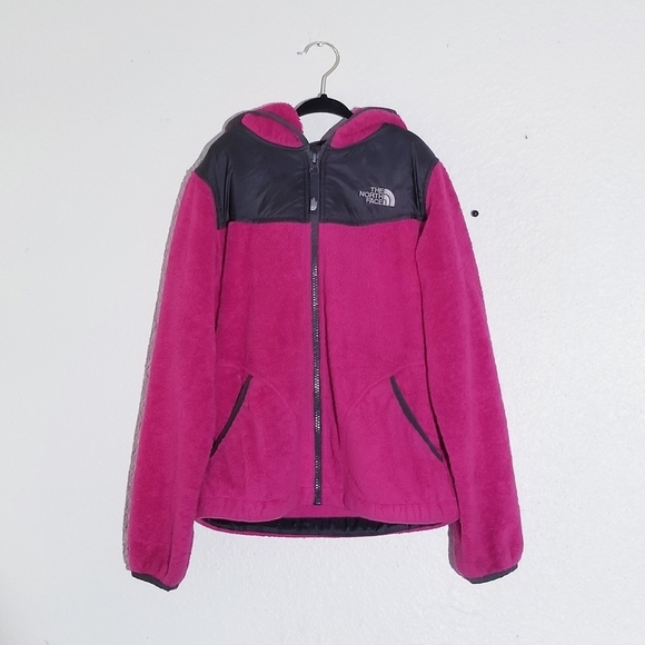 The North Face Kids Oso Fleece Zip Hood Jacket M 10/12 - Picture 2 of 11